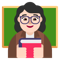 Woman Teacher- Light Skin Tone emoji on Microsoft
